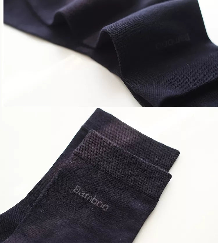 Men's Bamboo Crew Socks, Ideal for Business & Casual Wear, High-Quality 10 pairs per pack
