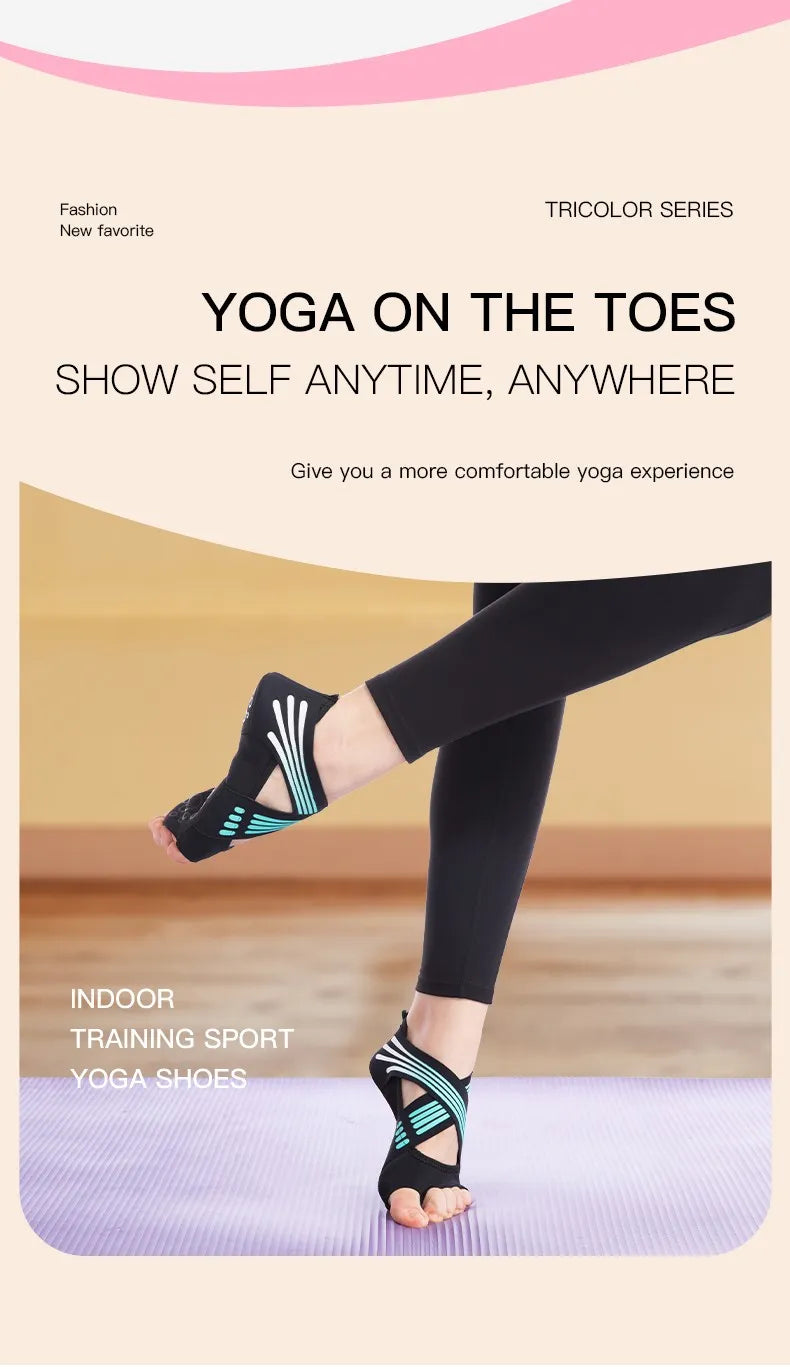 Kyncilor professional fitness shoes socks elegant non-slip gym yoga shoes with flat soft anti-slip sole - perfect for pilates, dance, ballet or yoga socks