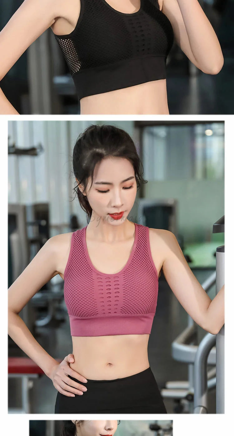 Ultimate comfort and support with Bymermaids' Seamless Gym Bralette, a breathable sports bra with bone-free design for unrestricted movement during your workouts.