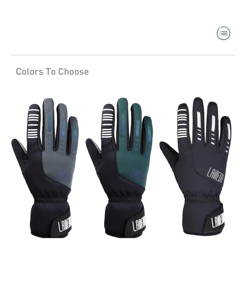 Stay Warm on Your Ride LAMEDA Autumn/Winter Windproof Cycling Gloves for Men and Women