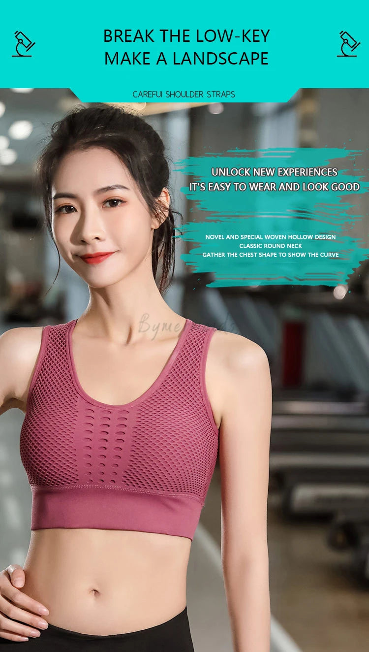 Ultimate comfort and support with Bymermaids' Seamless Gym Bralette, a breathable sports bra with bone-free design for unrestricted movement during your workouts.