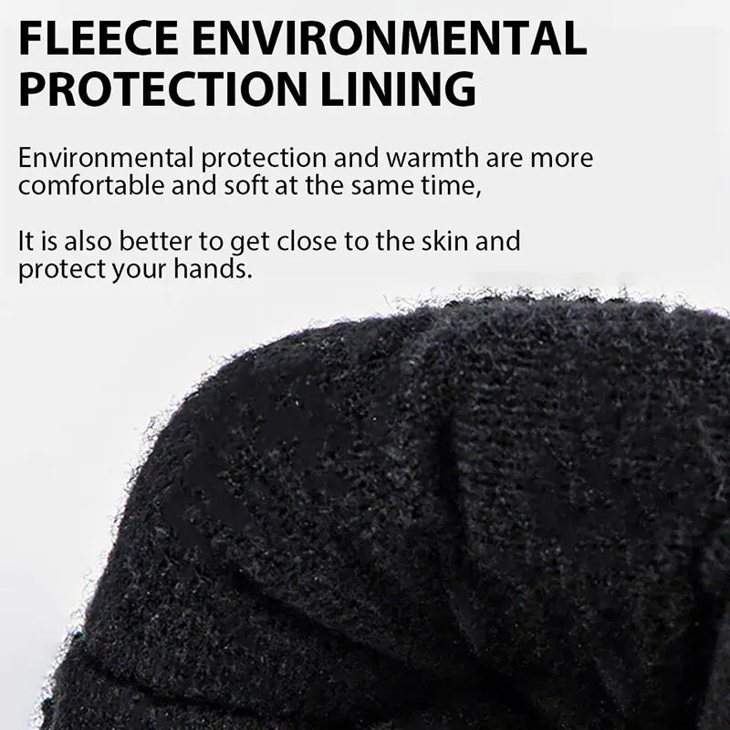 Windproof-waterproof warm fleece touch screen ski gloves