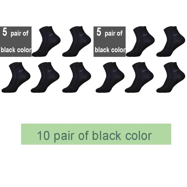 Men's Bamboo Crew Socks, Ideal for Business & Casual Wear, High-Quality 10 pairs per pack