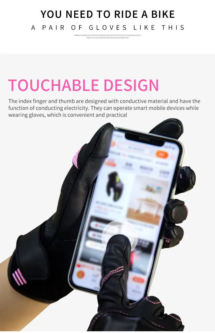 Gants de moto pour femmes en cuir de chèvre véritable, élégance pour écran tactile avec protection des articulations, style rétro d'été