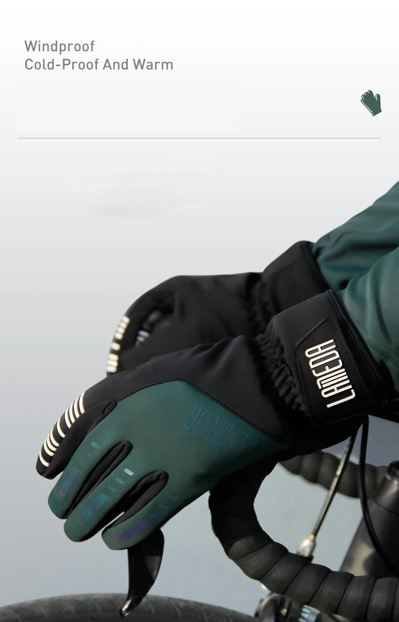 Stay Warm on Your Ride LAMEDA Autumn/Winter Windproof Cycling Gloves for Men and Women