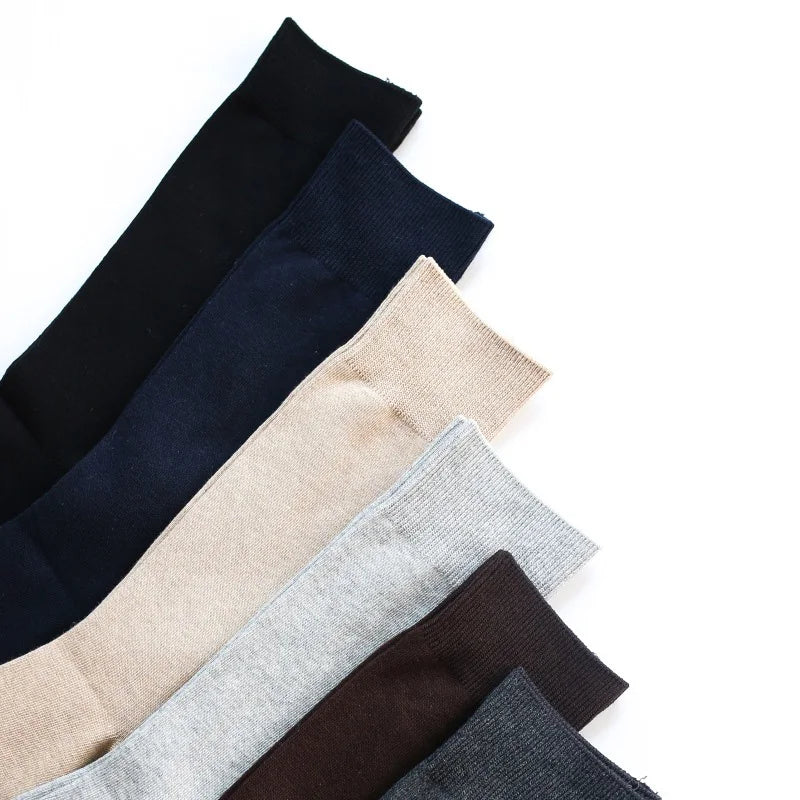 High-quality 5 pairs set combo cotton long men Dress Socks classic formal business are available in plus Large Sizes EU 46-50