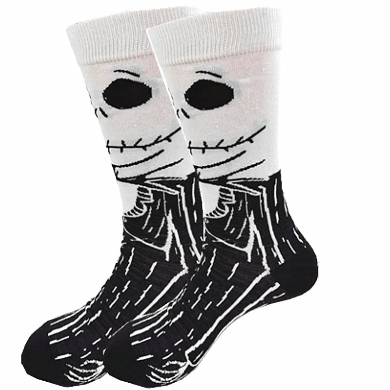 Men's Cartoon Anime Clown Crew Socks - Winter Warmth & Fun