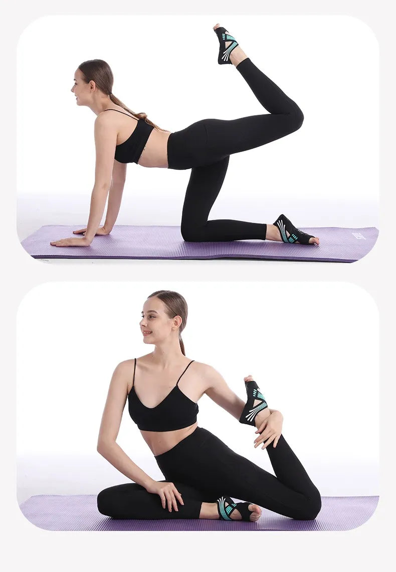 Kyncilor professional fitness shoes socks elegant non-slip gym yoga shoes with flat soft anti-slip sole - perfect for pilates, dance, ballet or yoga socks