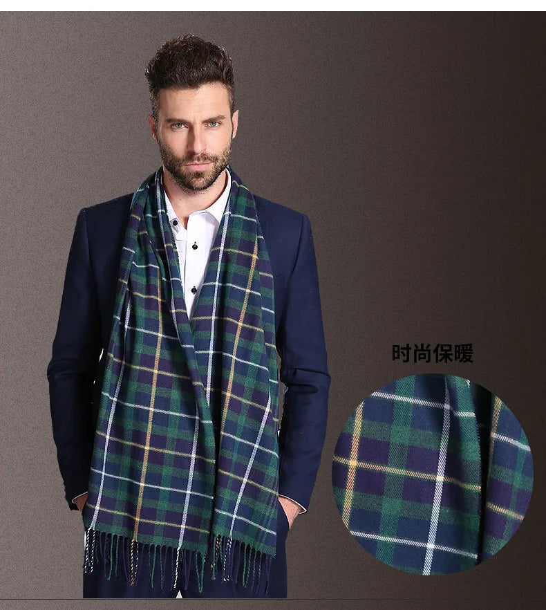 High quality fashion elegant shawl scarves men for extra winter warmth scarf for business cotton wraps