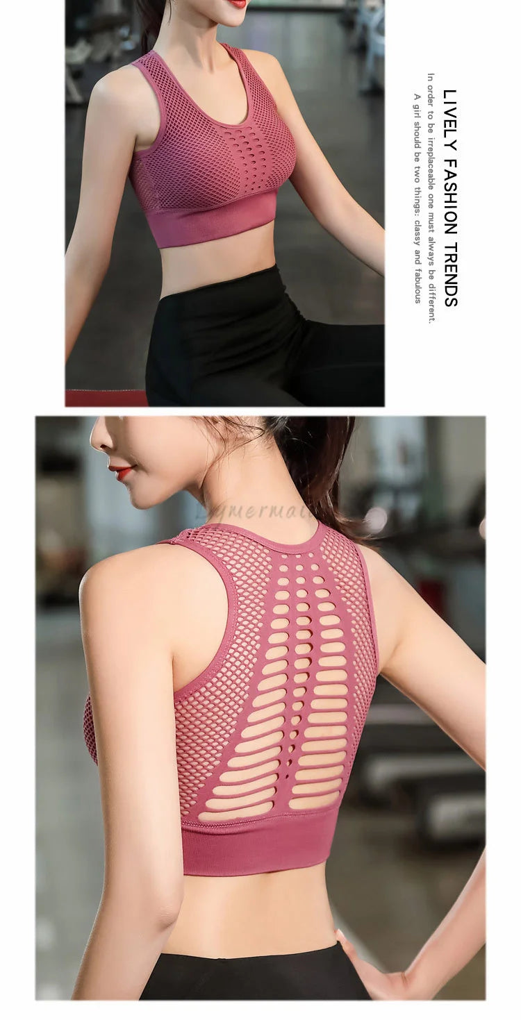 Ultimate comfort and support with Bymermaids' Seamless Gym Bralette, a breathable sports bra with bone-free design for unrestricted movement during your workouts.