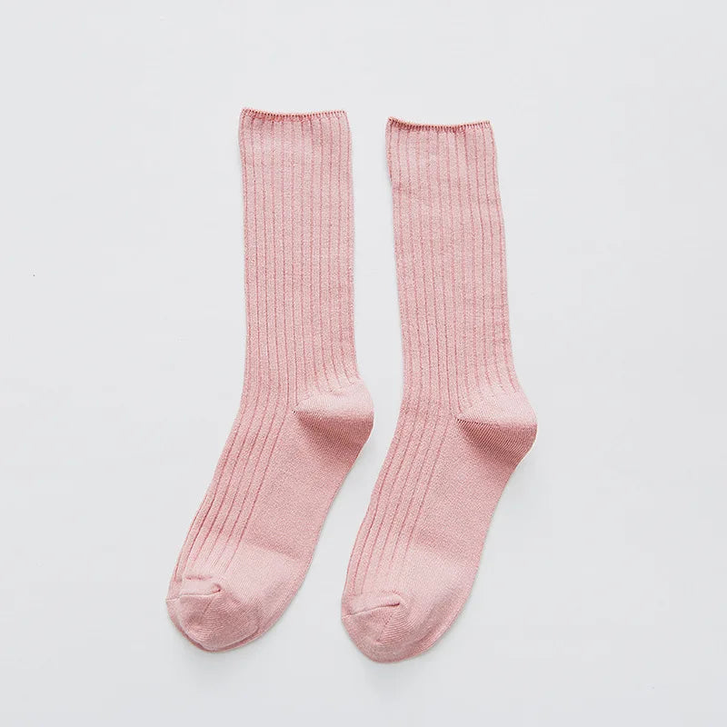 Cozy Retro Long Cotton Socks: Winter Essentials