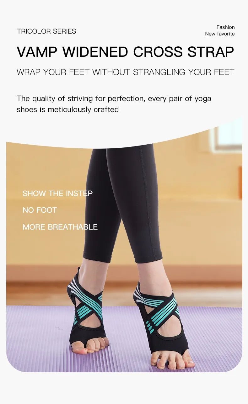 Kyncilor professional fitness shoes socks elegant non-slip gym yoga shoes with flat soft anti-slip sole - perfect for pilates, dance, ballet or yoga socks