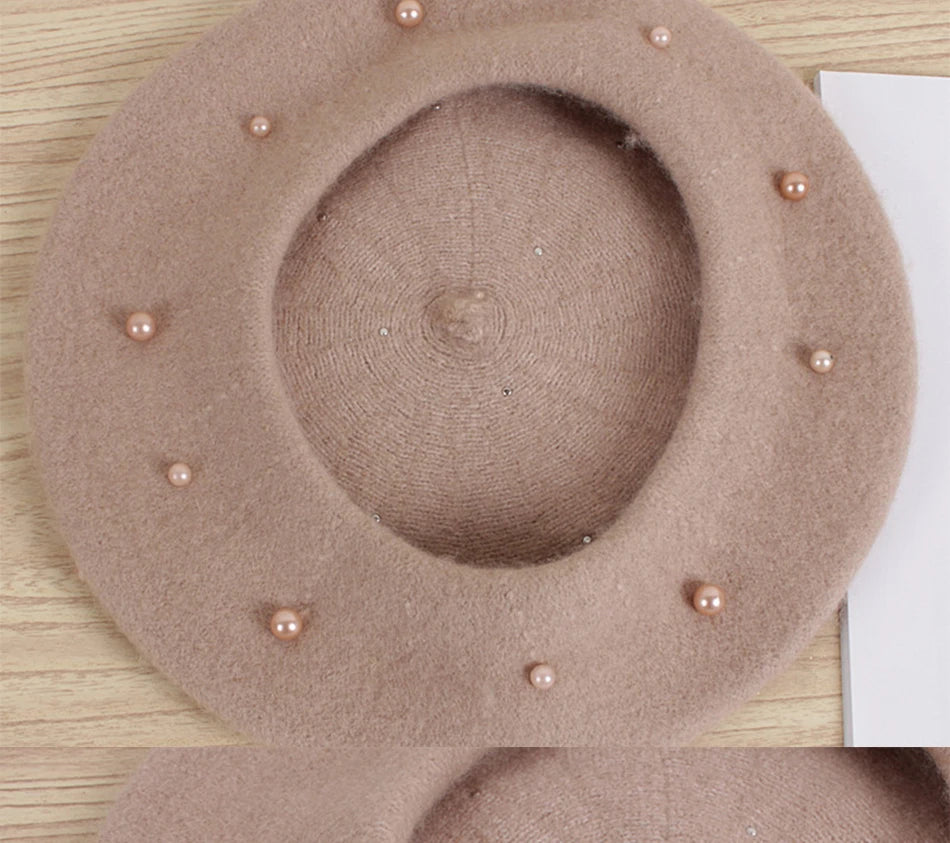 Princess cute lovely pearl baby beret for girls (Kids) - Stylish Beanies for all seasons
