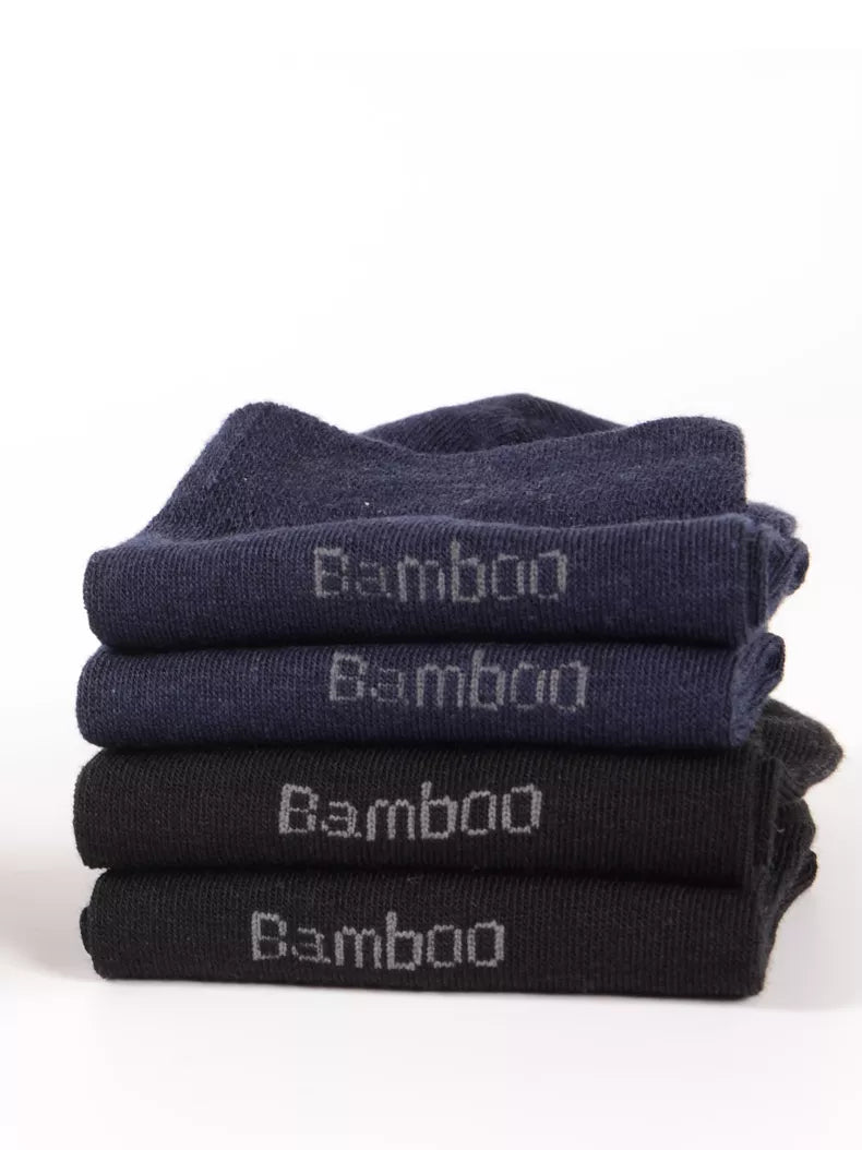 Men's Bamboo Crew Socks, Ideal for Business & Casual Wear, High-Quality 10 pairs per pack