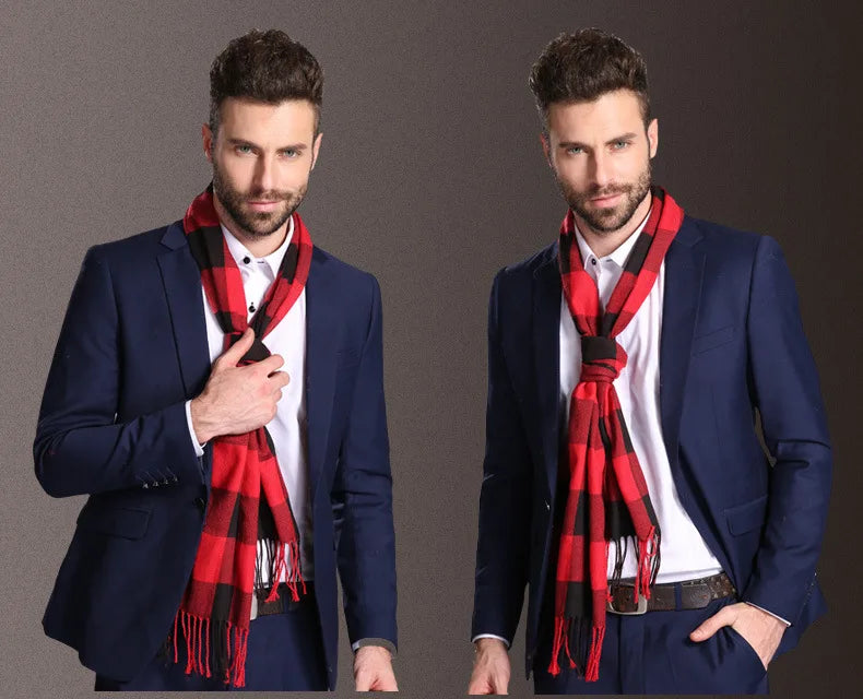 High quality fashion elegant shawl scarves men for extra winter warmth scarf for business cotton wraps