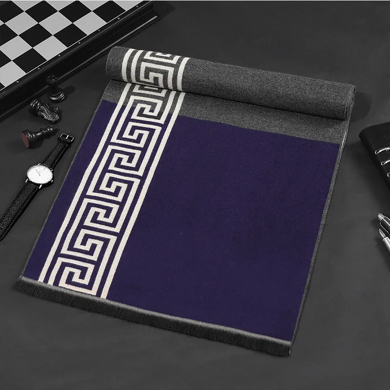 Classic business scarf for men high quality winter warm long shawl luxury gift
