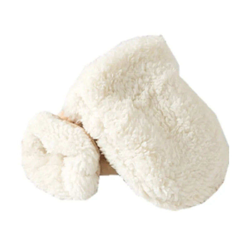 Cartoon baby winter gloves: full finger mittens for infant & toddler hand warmth (0-3Y) - anti-grab, fleece-lined!