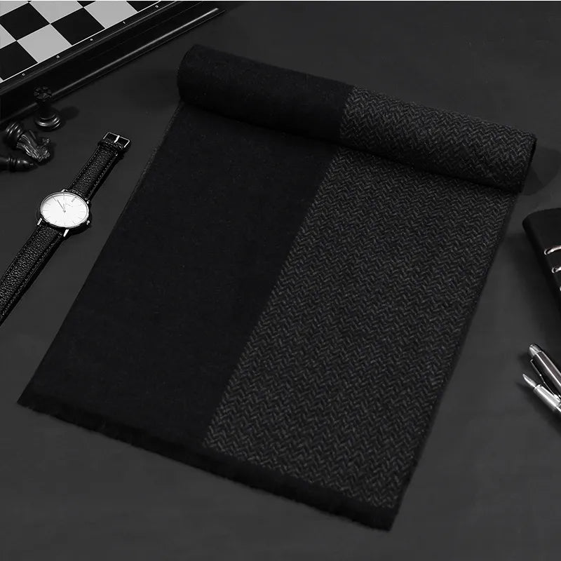 Classic business scarf for men high quality winter warm long shawl luxury gift