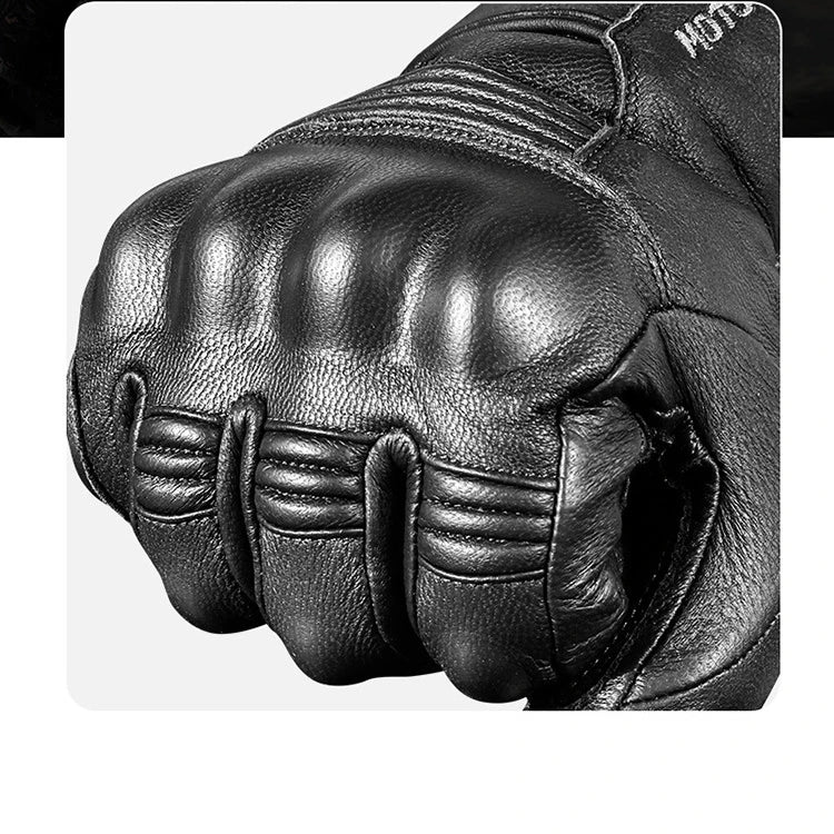 Men or women Premium Leather Waterproof Motorcycle Winter Gloves Unisex Warm Thermal Protection cycling snow skiing