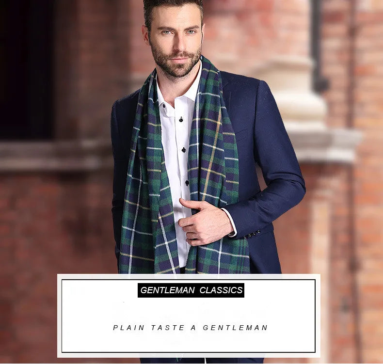 High quality fashion elegant shawl scarves men for extra winter warmth scarf for business cotton wraps