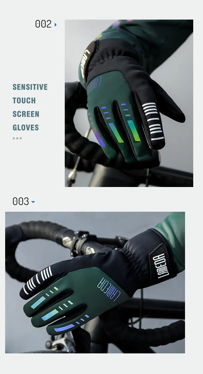 Stay Warm on Your Ride LAMEDA Autumn/Winter Windproof Cycling Gloves for Men and Women