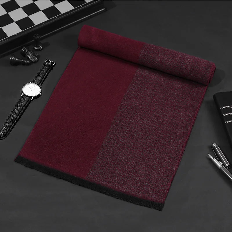 Classic business scarf for men high quality winter warm long shawl luxury gift