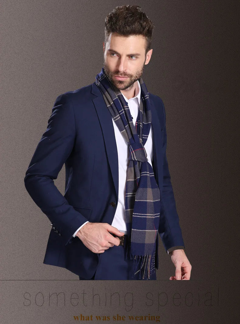 High quality fashion elegant shawl scarves men for extra winter warmth scarf for business cotton wraps