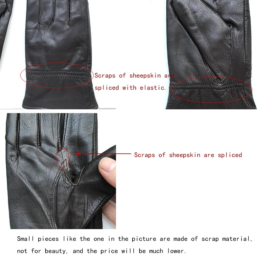Luxurious genuine leather real raccoon fur women's gloves, big raccoon fur, and sheepskin, ensuring velvet warmth and touch for the winter season for snow cold weather .