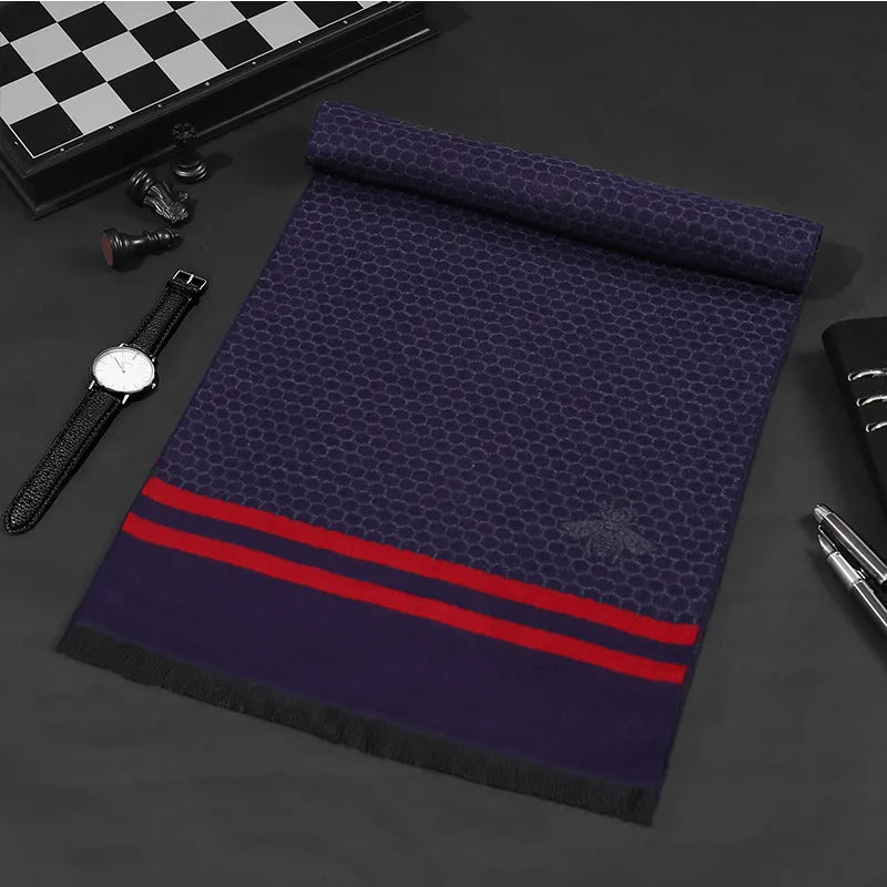 Classic business scarf for men high quality winter warm long shawl luxury gift