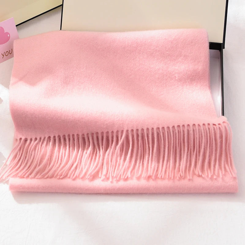 Elegant pure Wool Scarf / Pashmina with Tassels