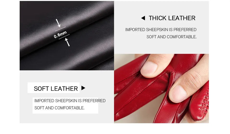 chic street dance elegance: high-grade sheepskin leather fingerless gloves - simple fashion and locomotive style
