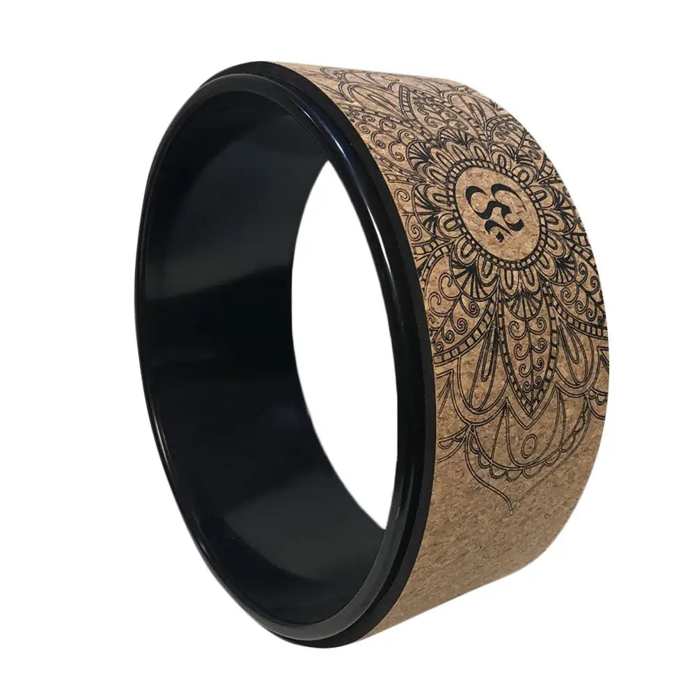 Enhance your practice with our premium natural cork yoga wheel: elevate back bending, stretching, and pilates with this hollow fitness circle - essential yoga accessory!