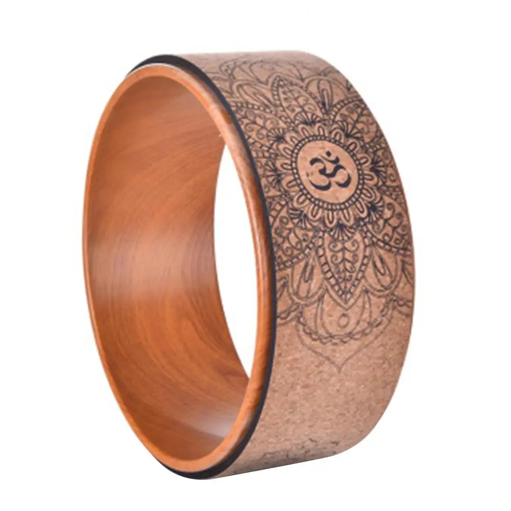 Enhance your practice with our premium natural cork yoga wheel: elevate back bending, stretching, and pilates with this hollow fitness circle - essential yoga accessory!