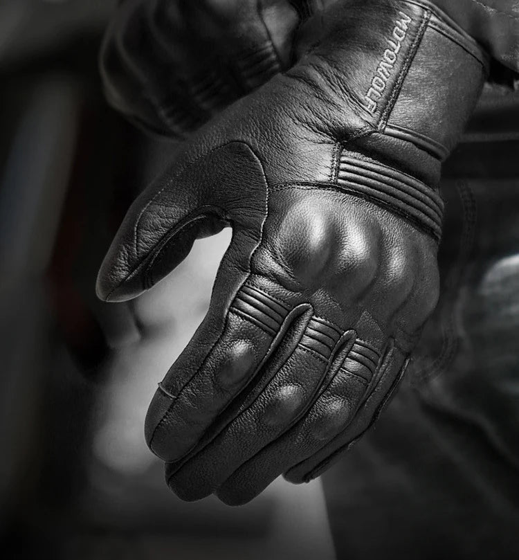 Men or women Premium Leather Waterproof Motorcycle Winter Gloves Unisex Warm Thermal Protection cycling snow skiing