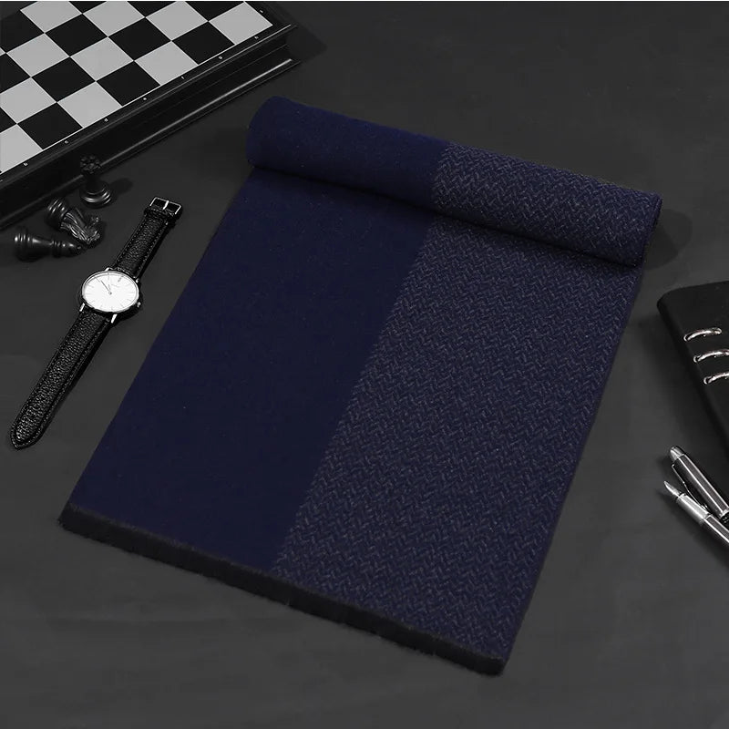 Classic business scarf for men high quality winter warm long shawl luxury gift