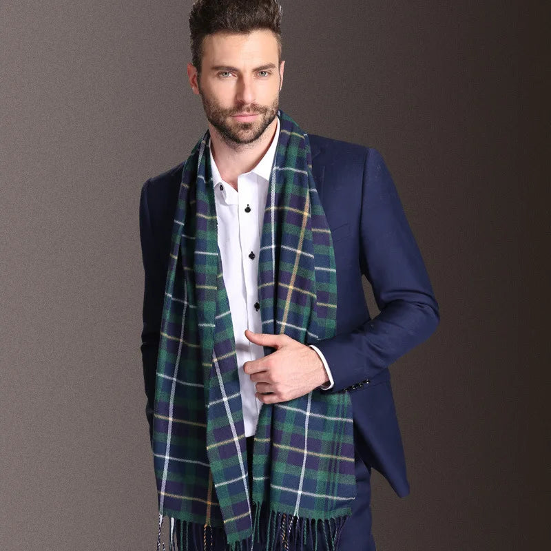 High quality fashion elegant shawl scarves men for extra winter warmth scarf for business cotton wraps