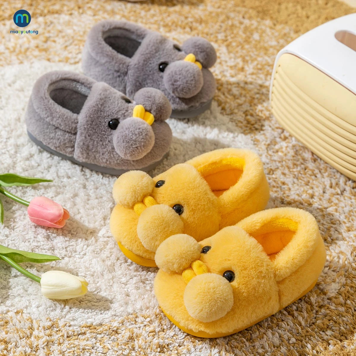 Cozy Warmth for Little kids feet Kids' Winter Plush Slippers
