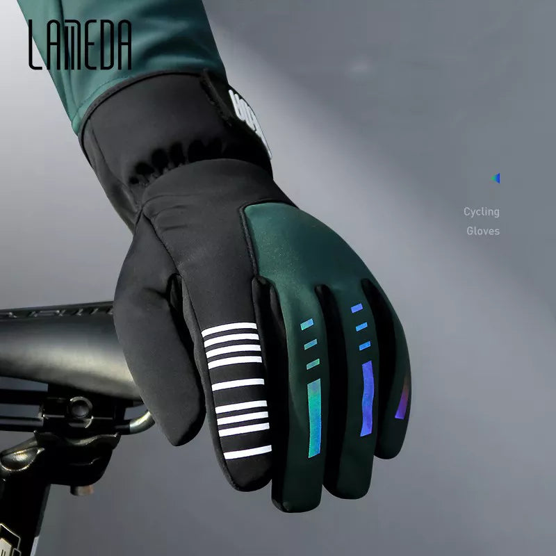 Stay Warm on Your Ride LAMEDA Autumn/Winter Windproof Cycling Gloves for Men and Women