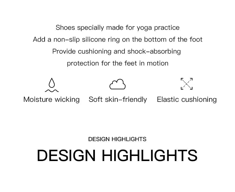 Kyncilor professional fitness shoes socks elegant non-slip gym yoga shoes with flat soft anti-slip sole - perfect for pilates, dance, ballet or yoga socks