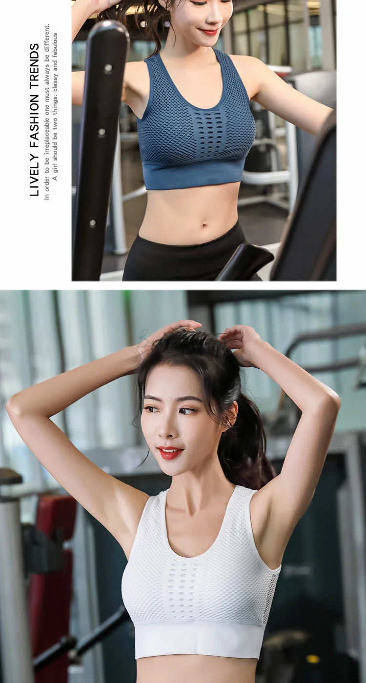 Ultimate comfort and support with Bymermaids' Seamless Gym Bralette, a breathable sports bra with bone-free design for unrestricted movement during your workouts.