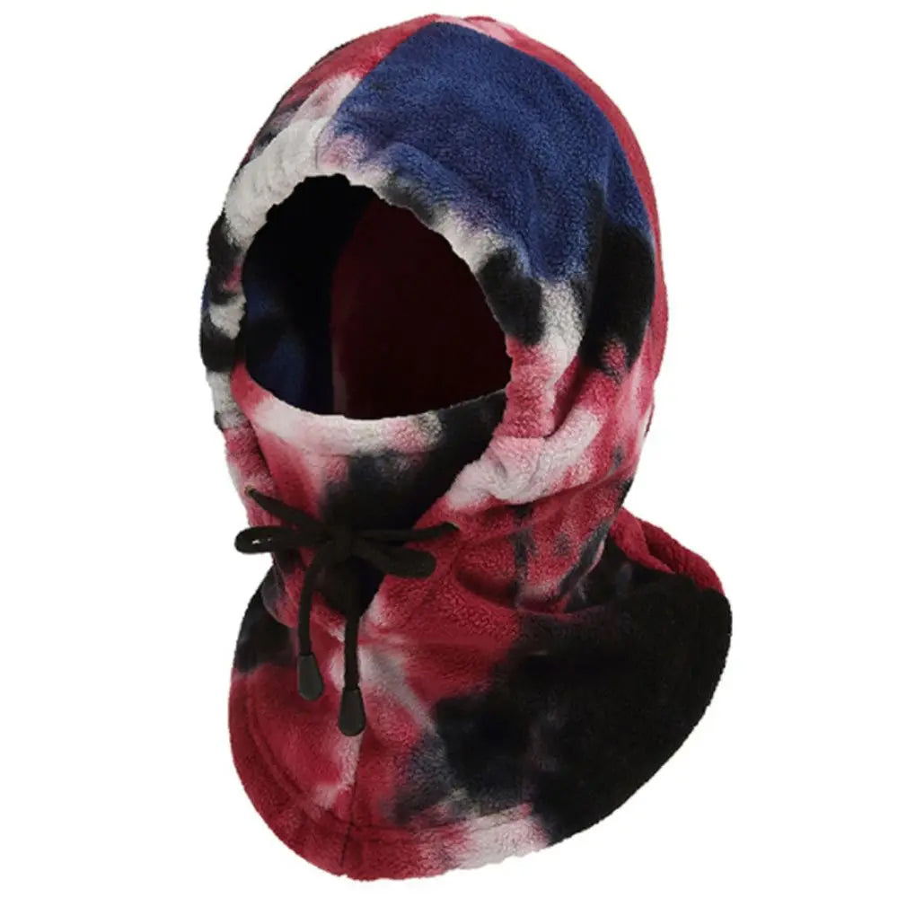 rainbow warmth: for skiing snowing winter cycling thermal scarf, cap, and balaclava set