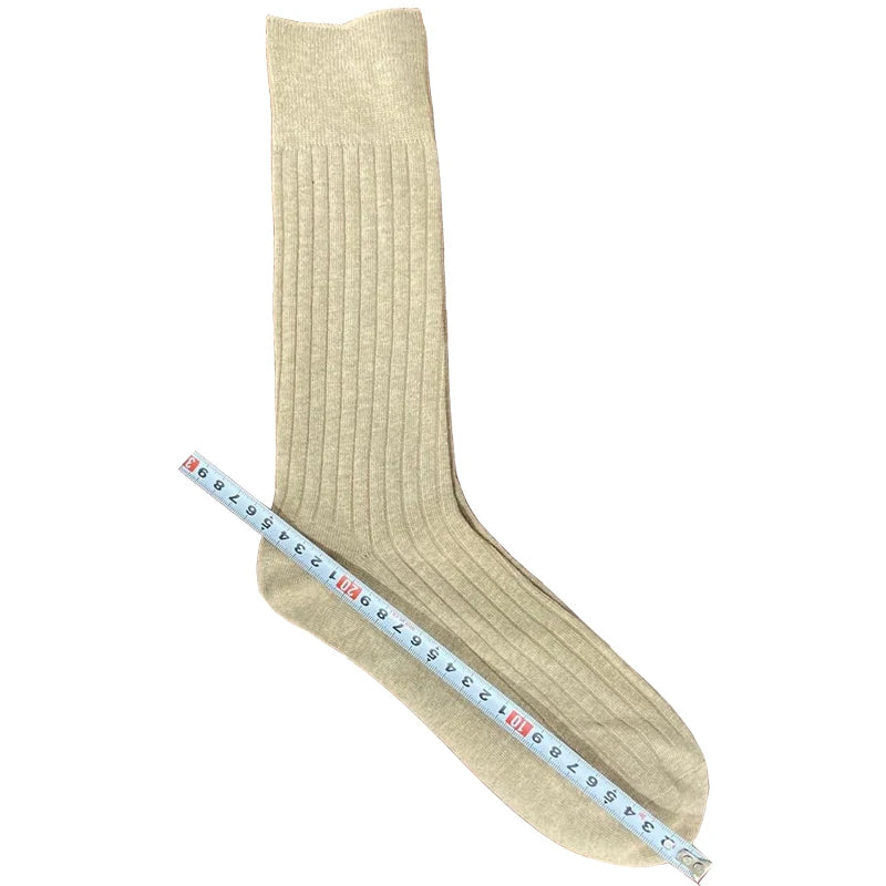 High-quality 5 pairs set combo cotton long men Dress Socks classic formal business are available in plus Large Sizes EU 46-50