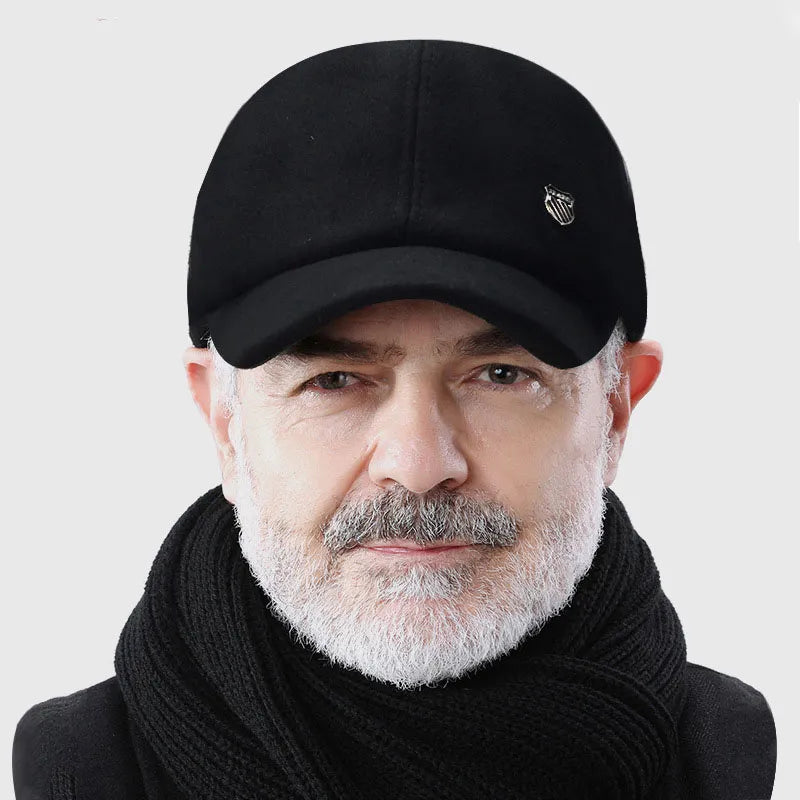 Men's Winter Ear-Protected Baseball Caps for ear protection Adjustable, Outdoor Warmth with Earmuffs Design