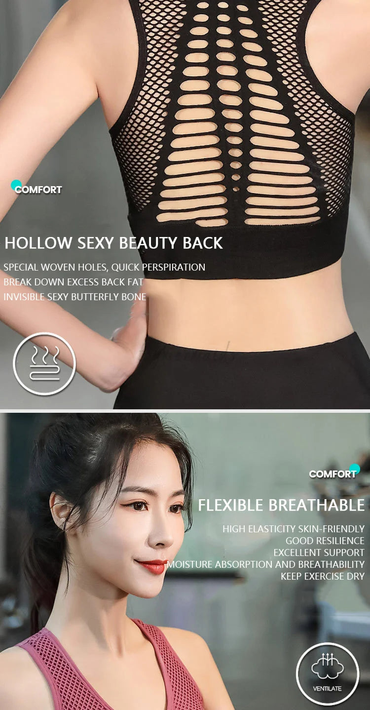 Ultimate comfort and support with Bymermaids' Seamless Gym Bralette, a breathable sports bra with bone-free design for unrestricted movement during your workouts.