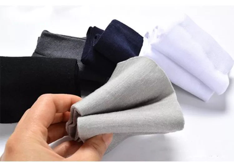 Men's Bamboo Crew Socks, Ideal for Business & Casual Wear, High-Quality 10 pairs per pack