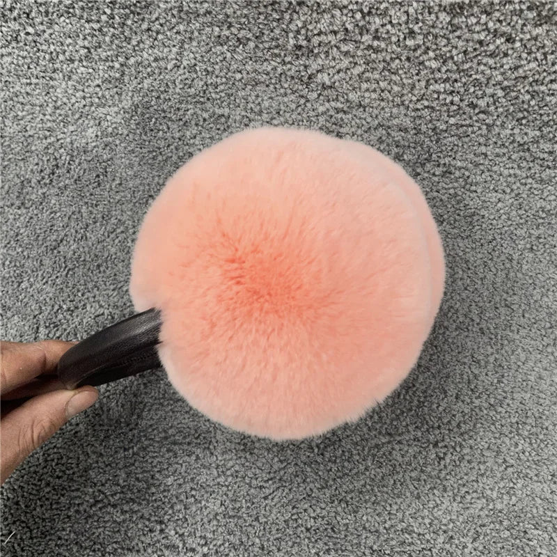 pure luxury with 100% natural rex rabbit fur earmuff women's for winter keep warm ear cover