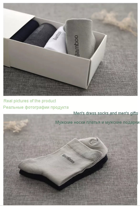 Men's Bamboo Crew Socks, Ideal for Business & Casual Wear, High-Quality 10 pairs per pack