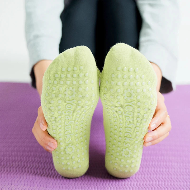 Women High Quality Pilates Socks Anti-Slip Breathable Backless Yoga Socks Ladies Ballet Dance Sports Socks for Fitness Gym