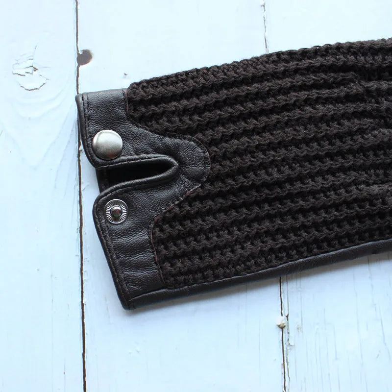 Chic Leather Women's Sheepskin Gloves that are Non-Slip, Touchscreen, Breathable for Driving and Riding excellent gift