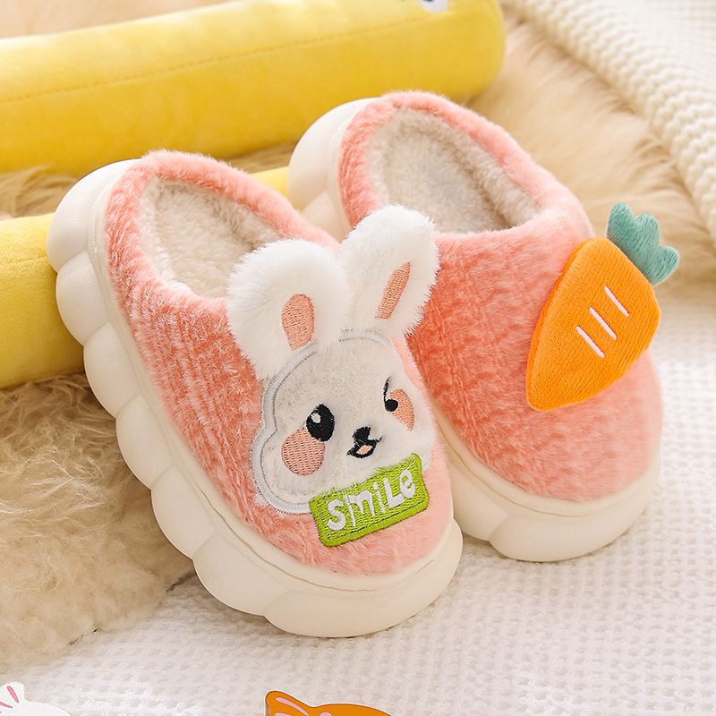 Cozy Kids' Cartoon Panda Slippers Warm Indoor Fluffy Shoes for Boys and Girls